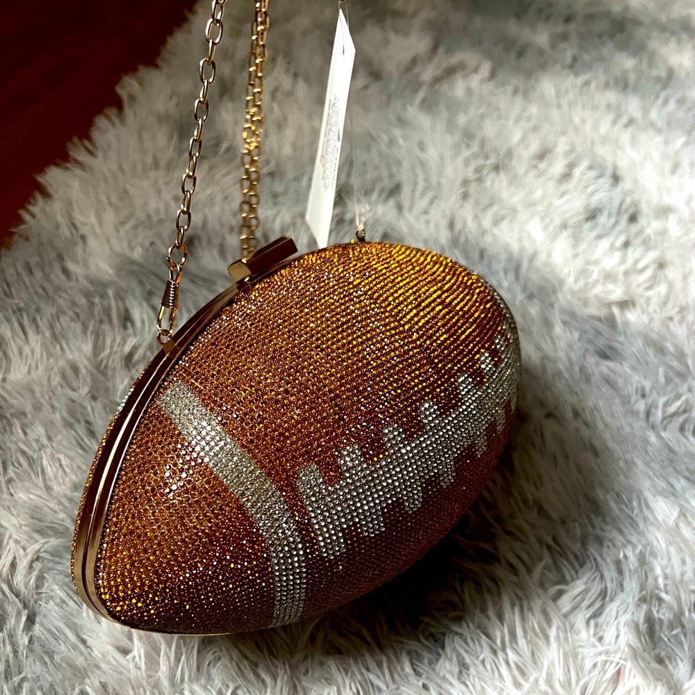 Rhinestone Football Purse